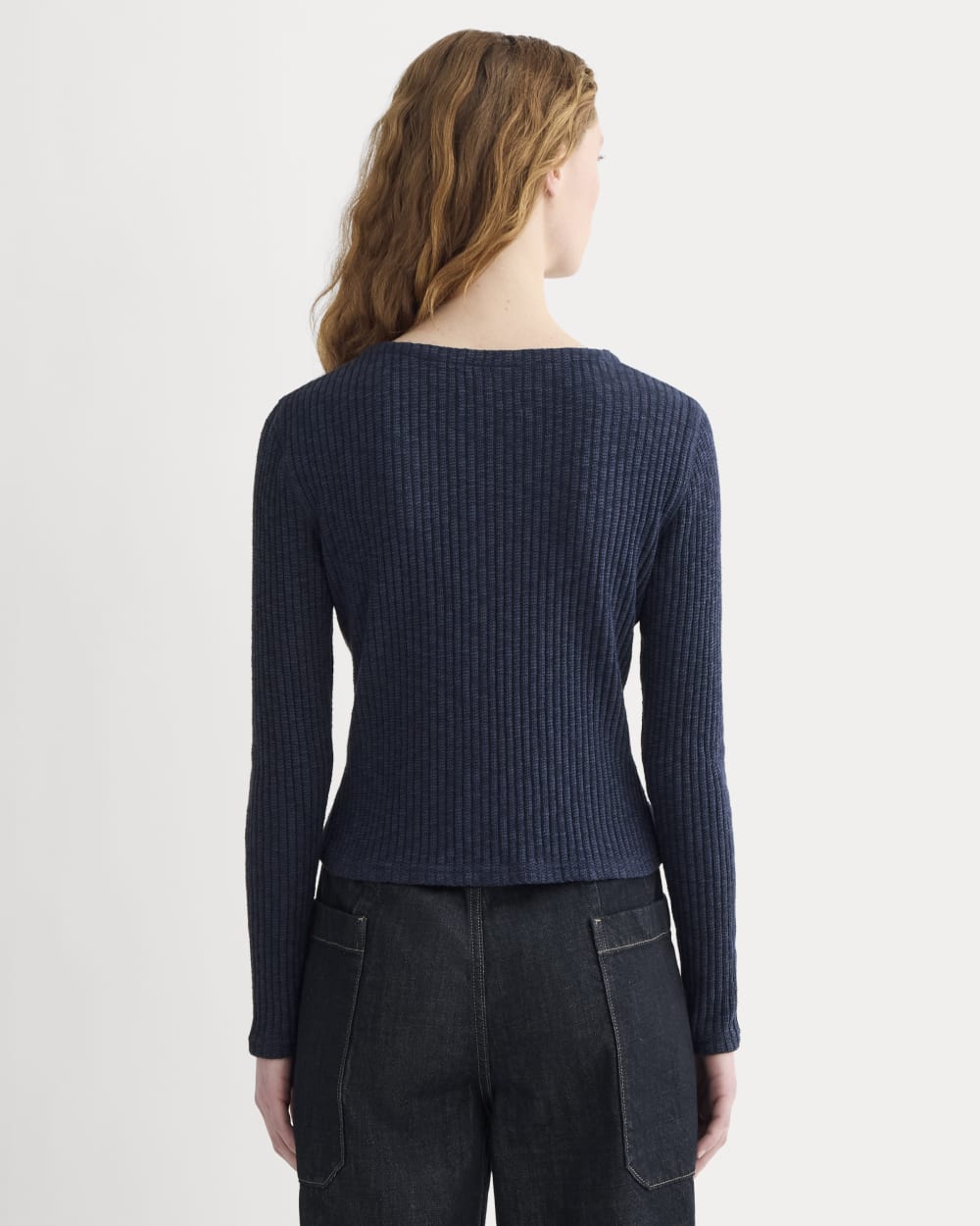 The Cozy Rib Cardigan | Navy - Image 5