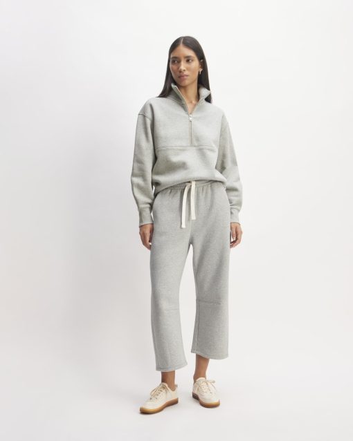 The ReTrack Half-Zip Sweatshirt | Heather Grey