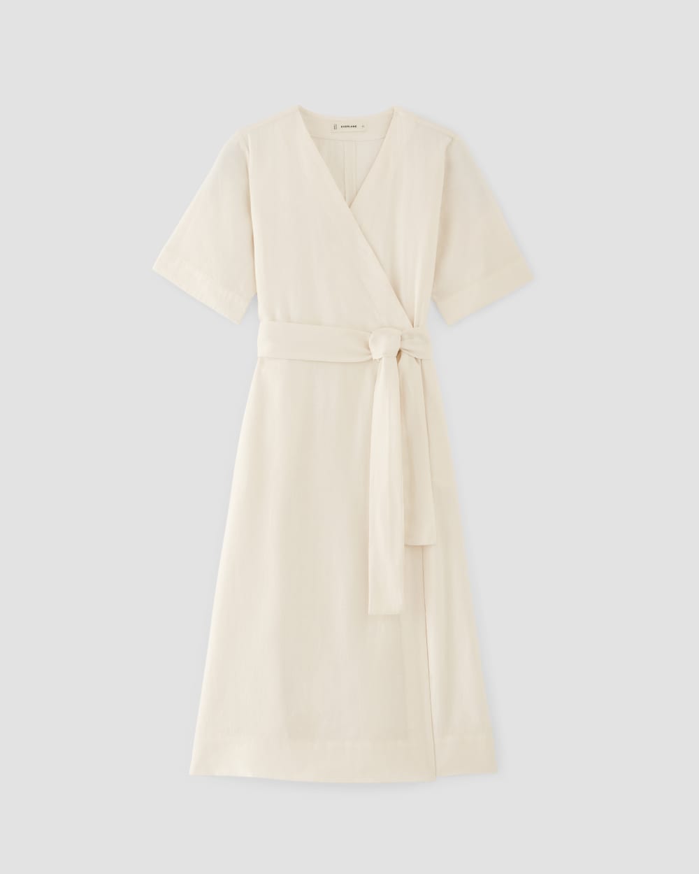 The Wrap Dress in Linen | Bone - Image 2