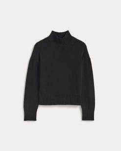 Alternative view of The Boxy Turtleneck in Everyday Cotton | Black