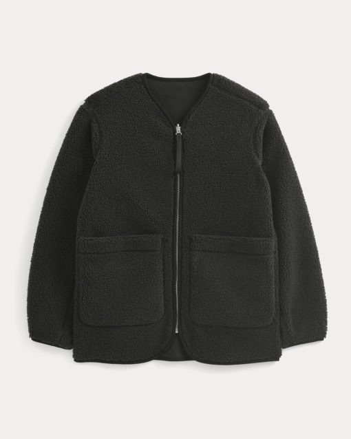 Alternative view of Reversible Teddy Jacket | Black