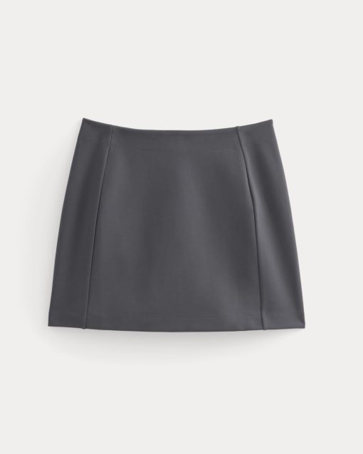 Alternative view of Ponte Mini Skirt | Graphite