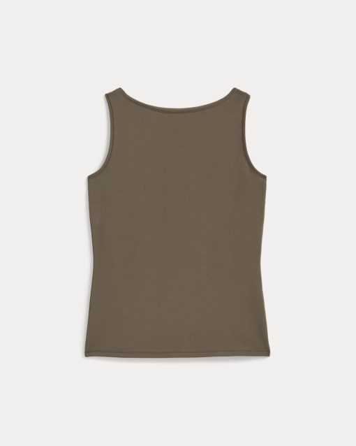 Alternative view of The Form Boatneck Tank | Deep Taupe