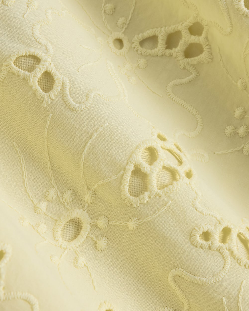 The Eyelet Mini Shift Dress | Light Yellow - Image 6