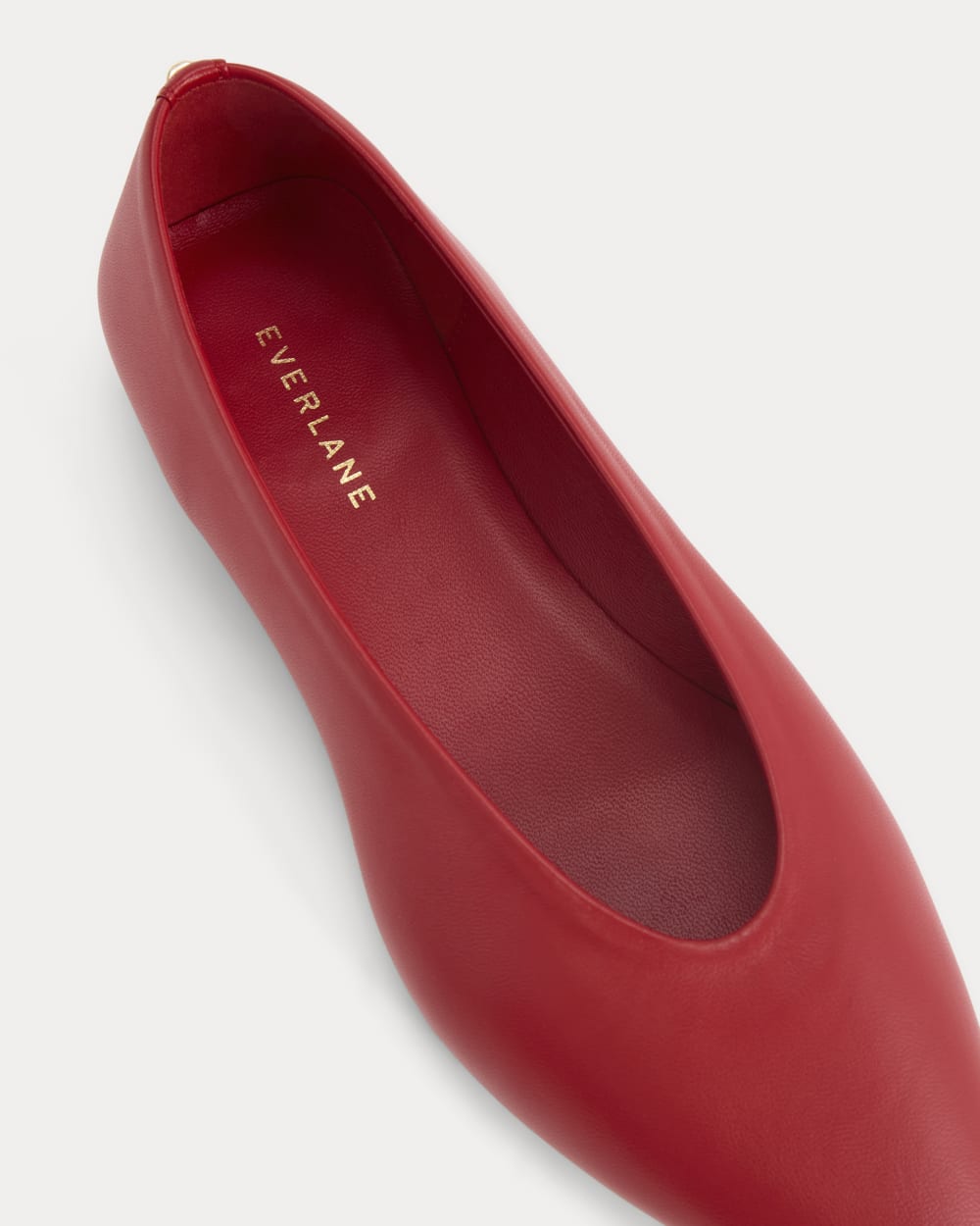 Made in Italy Almond-Toe Flat | Rosa Red - Image 2