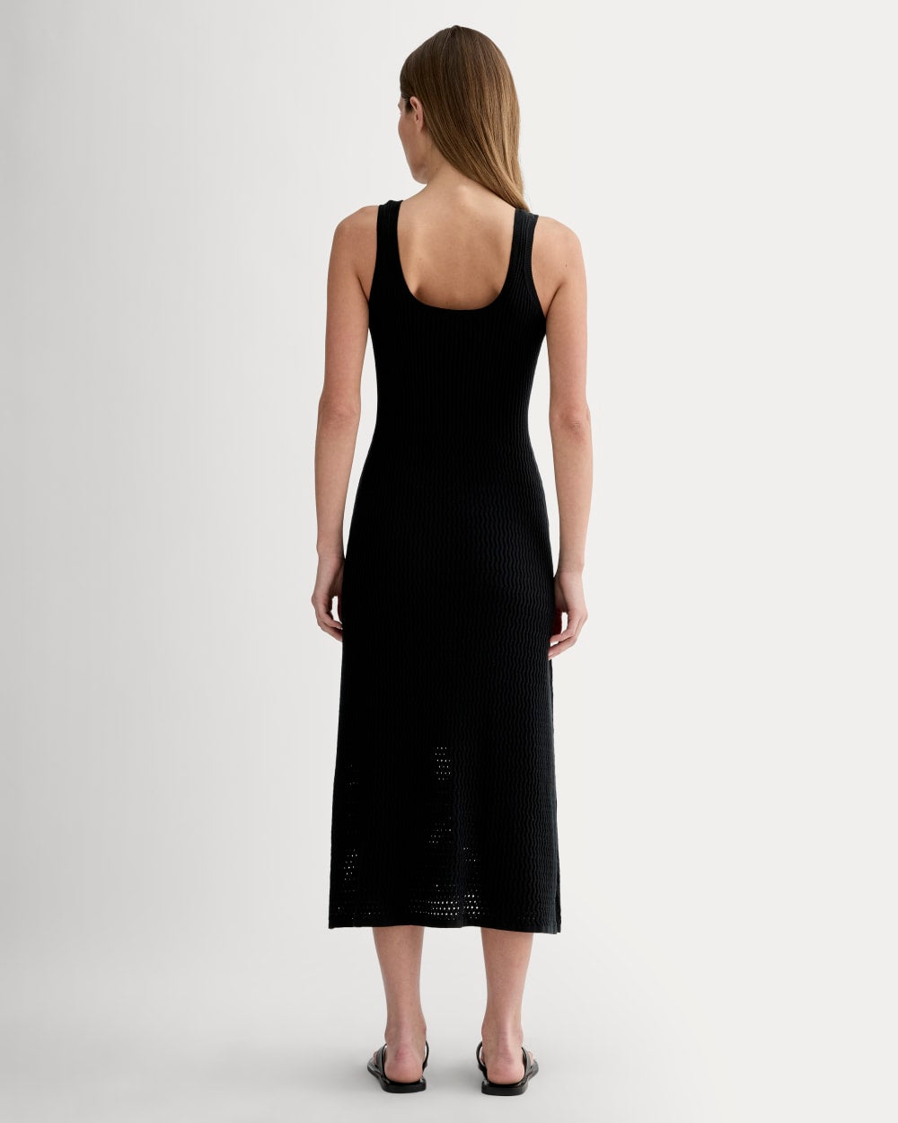 The Crochet Knit Tank Dress | Black - Image 4