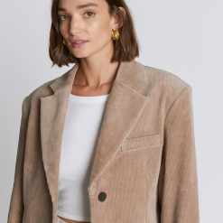 Alternative view of The Corduroy '80s Blazer | Taupe Grey