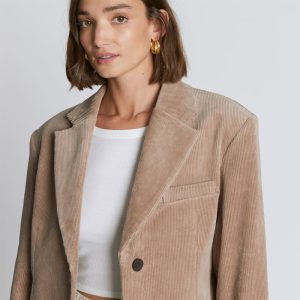 Alternative view of The Corduroy '80s Blazer | Taupe Grey
