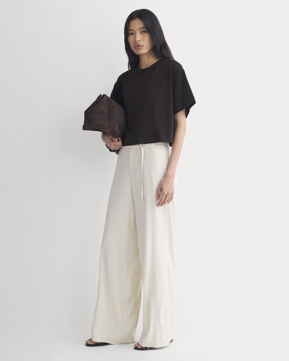 Forever Jersey Cropped Tee | Black - Image 3