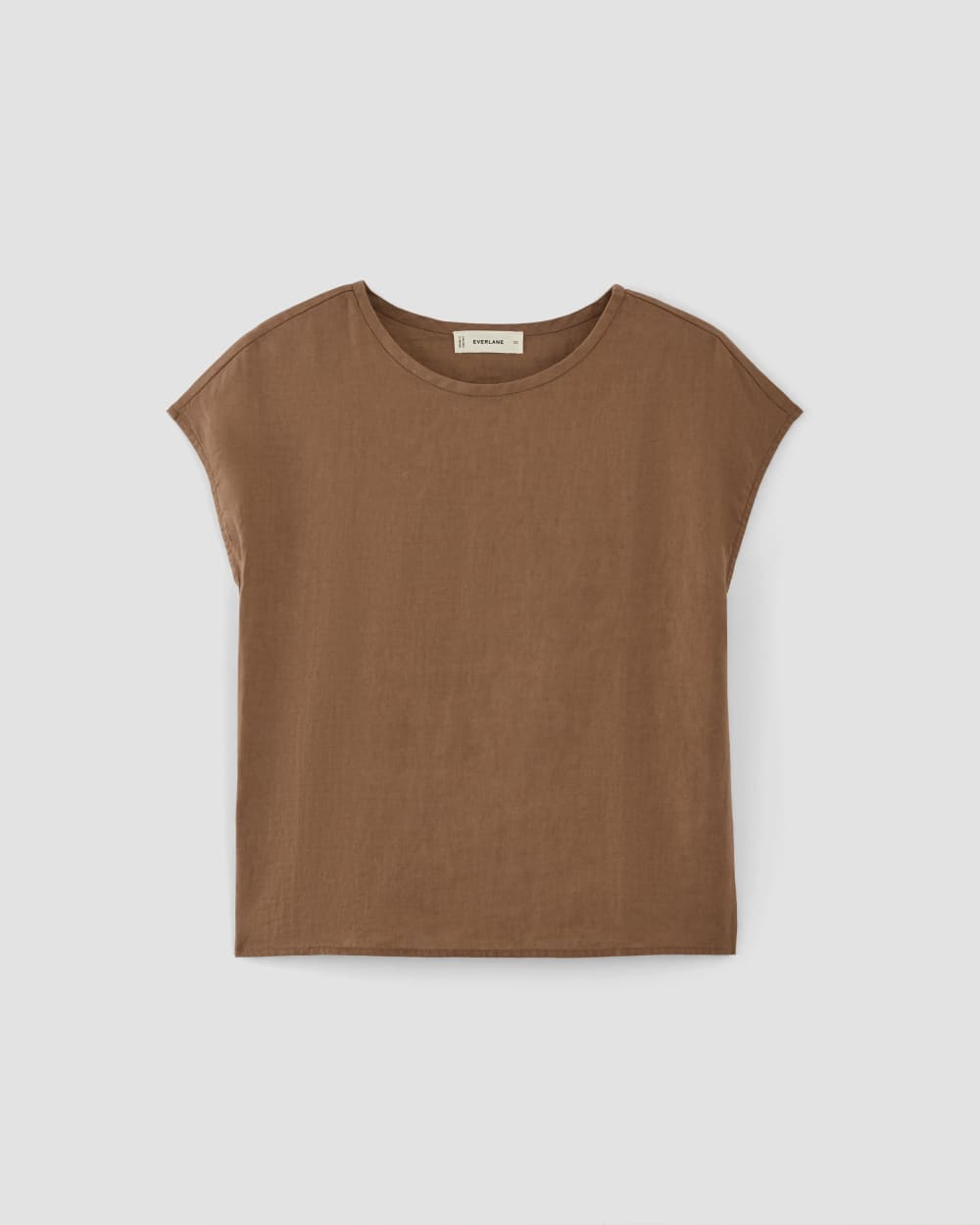 The Muscle Top in Linen | Carob Brown - Image 2