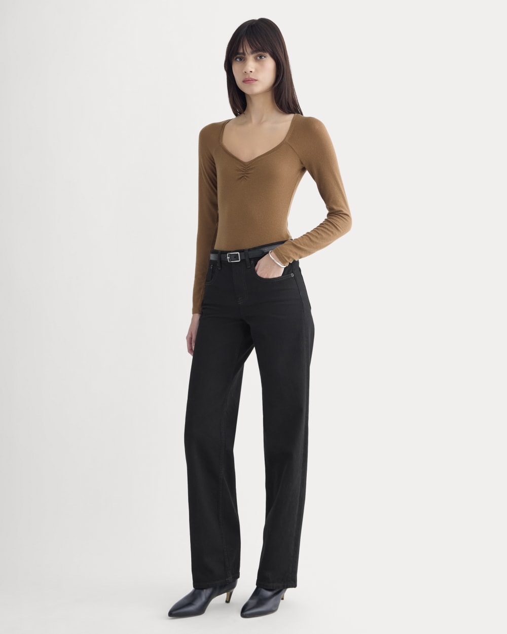 Sweetheart-Neck Top in Butterluxe | Toffee - Image 3