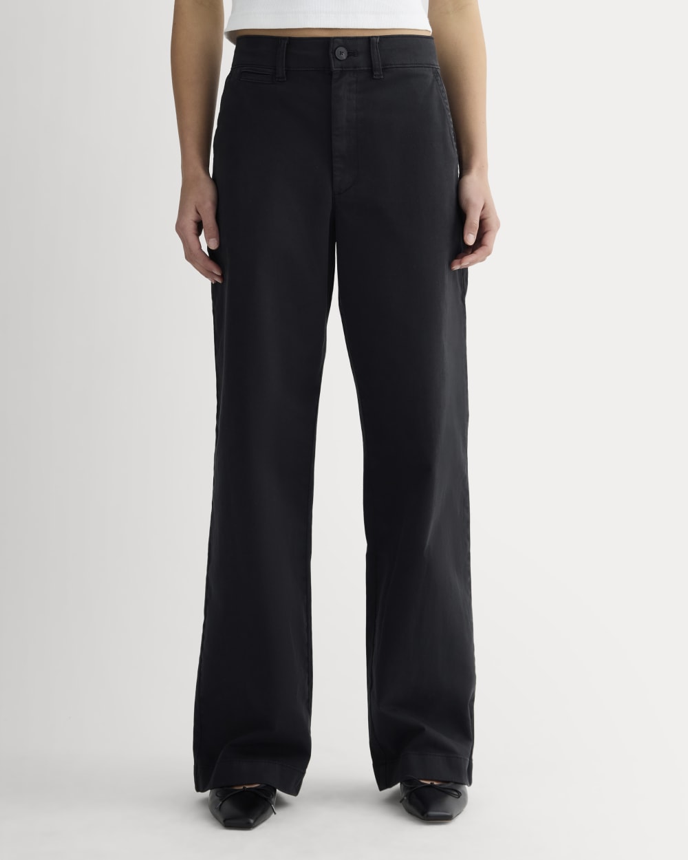 The Wide-Leg Chino | Black - Image 3