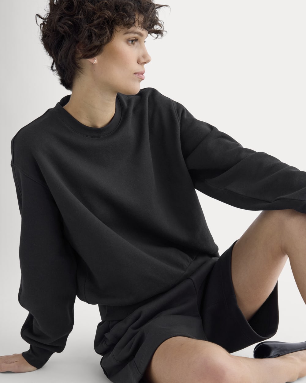 Lightweight Terry Blouson Crew | Black - Image 4