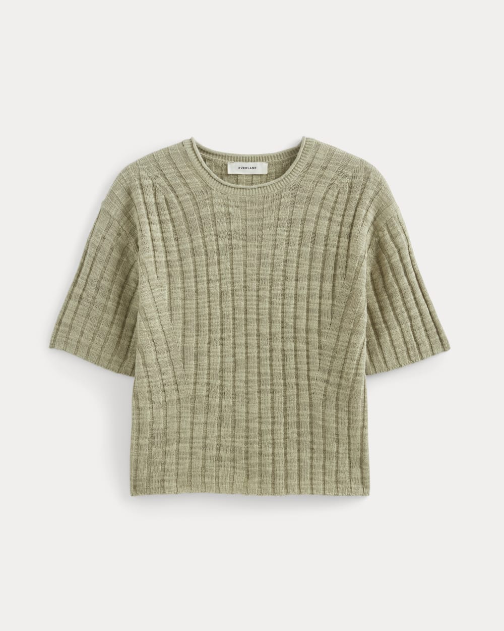 The Oversized Tee in Cotton Linen | Eucalyptus - Image 2