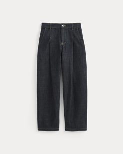 Alternative view of The High Rise Pleated Jean | Dark Indigo