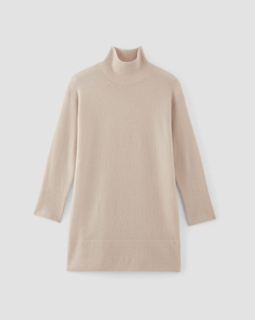 Alternative view of The Cozy Stretch Turtleneck Dress | Whisper Pink