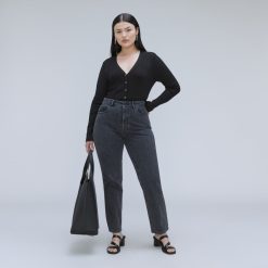 The '90s Cheeky Hourglass Jean | Washed Black | 26.5 Inseam