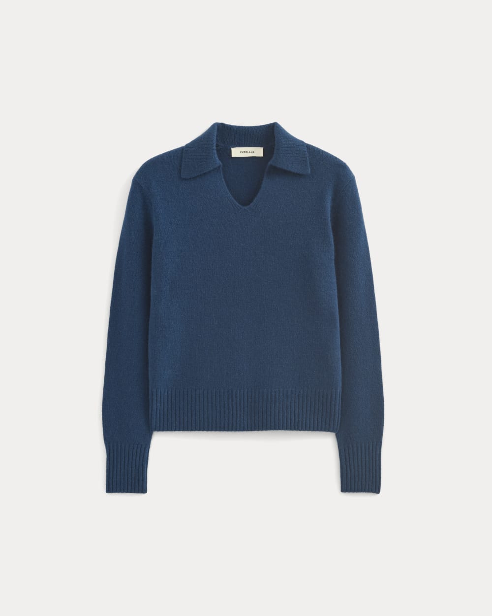 Cashmere Polo Sweater | Deep Lazuli Blue - Image 2