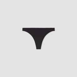Alternative view of The Cotton Thong | Black