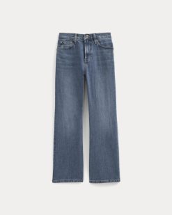 Alternative view of High-Rise Kick Flare Jean | Washed Indigo