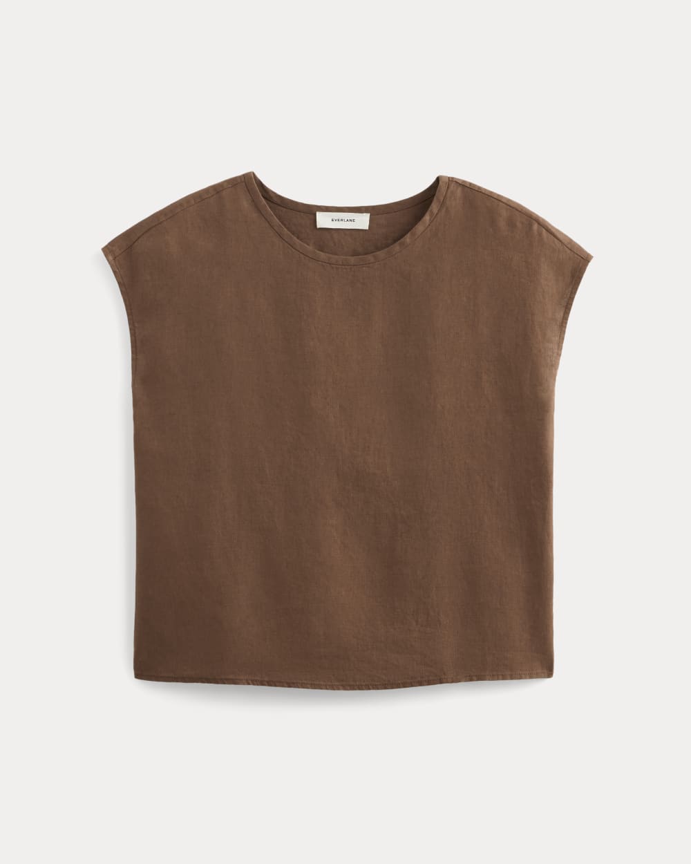 The Muscle Top in Linen | Cedarwood - Image 2