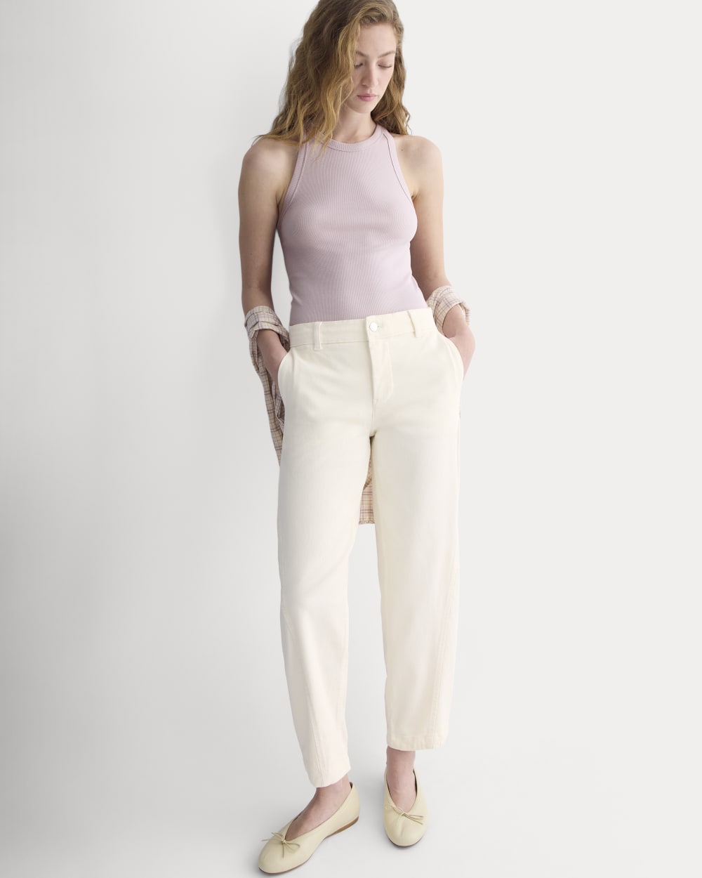 Twisted Seam Barrel Pant | Bone - Image 4