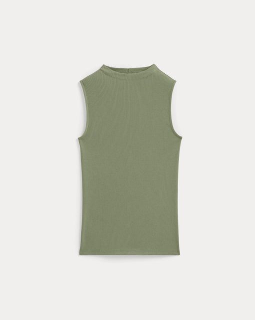 Alternative view of The Luxe Rib Funnel-Neck Tank | Sagebrush