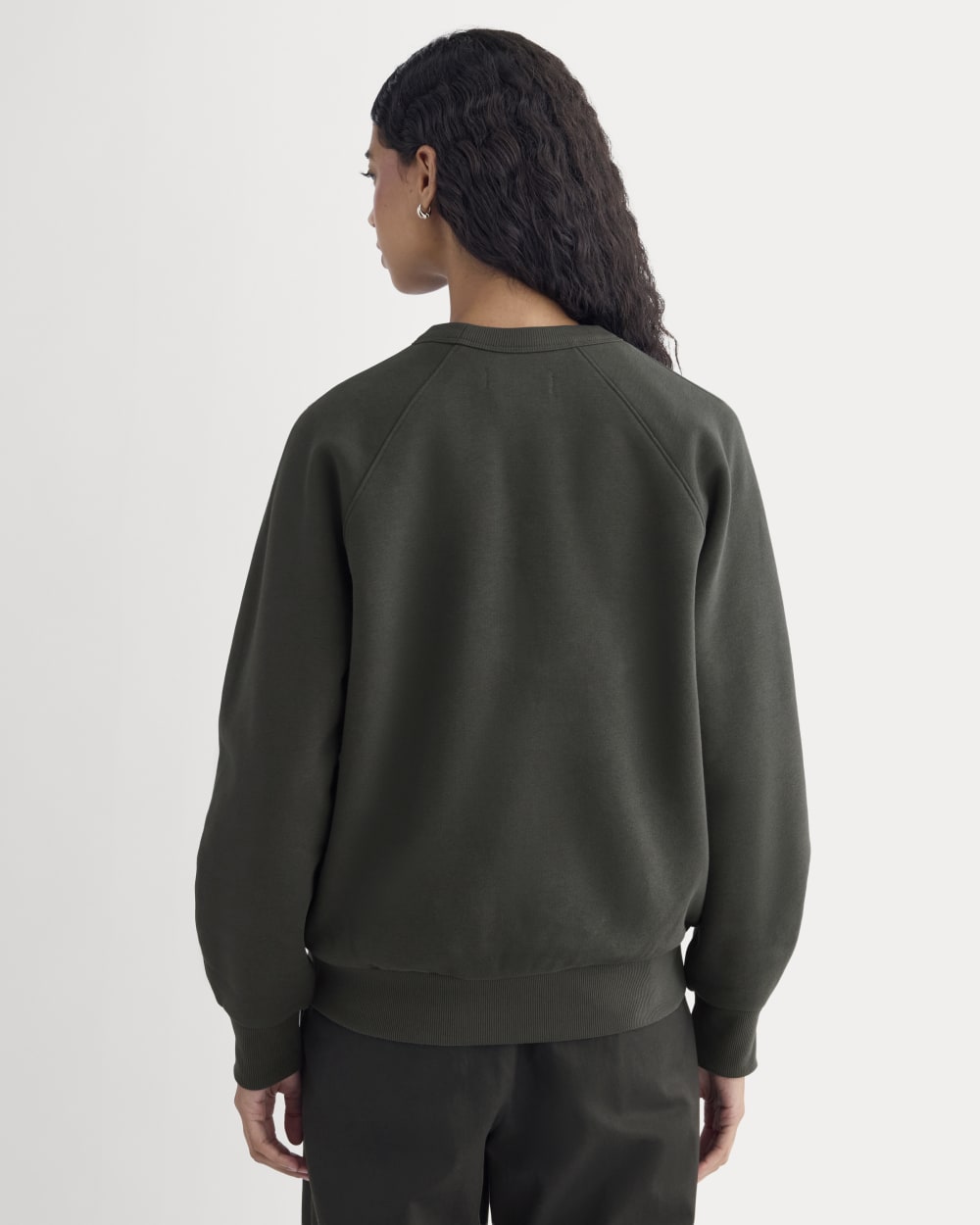 Luxe Fleece Raglan Crewneck | Washed Black - Image 5