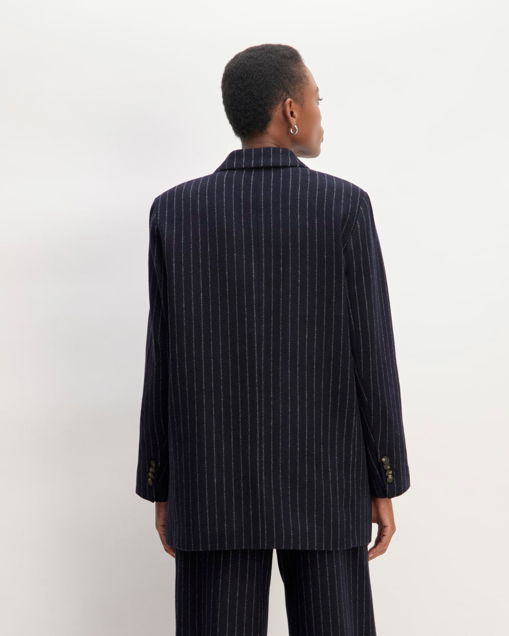 The ReWool® Double-Breasted Blazer | Navy / Bone - Image 6