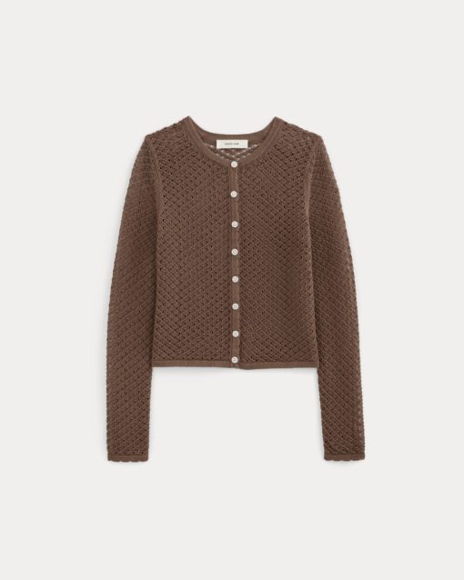 Alternative view of The Lace Knit Cardigan | Mocha