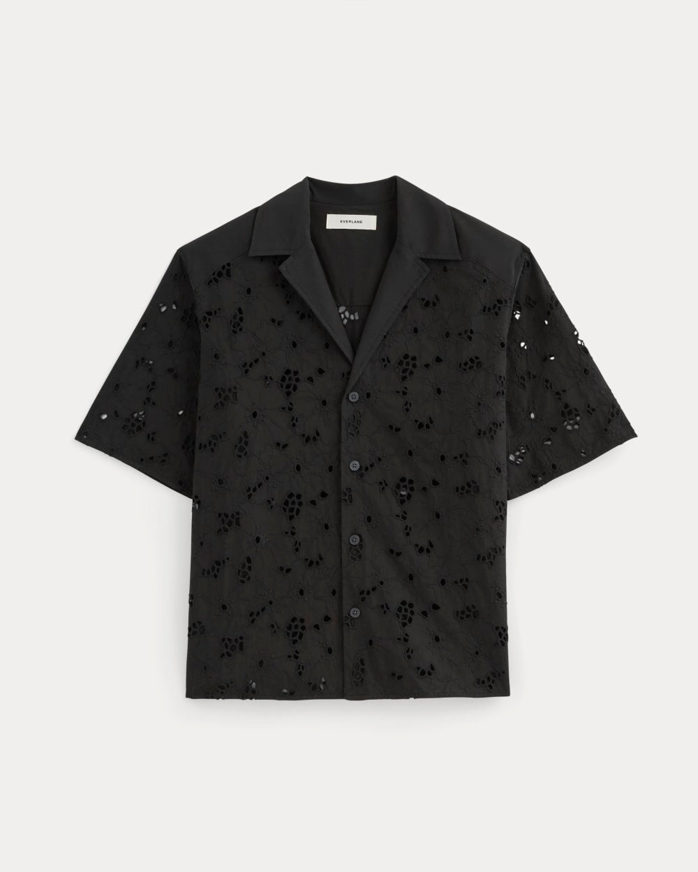 The Eyelet Camp Shirt | Black - Image 2