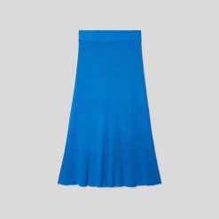 Alternative view of The Ribbed Knit Skirt | Brilliant Blue