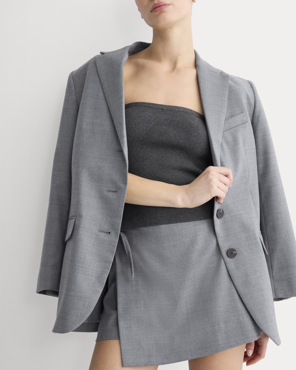 Knit Tube Top | Heathered Soot - Image 5