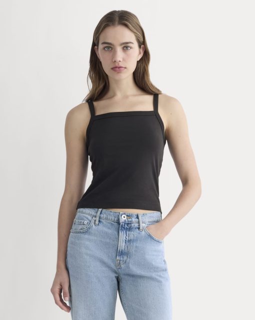 The Essential Square-Neck Tank | Black