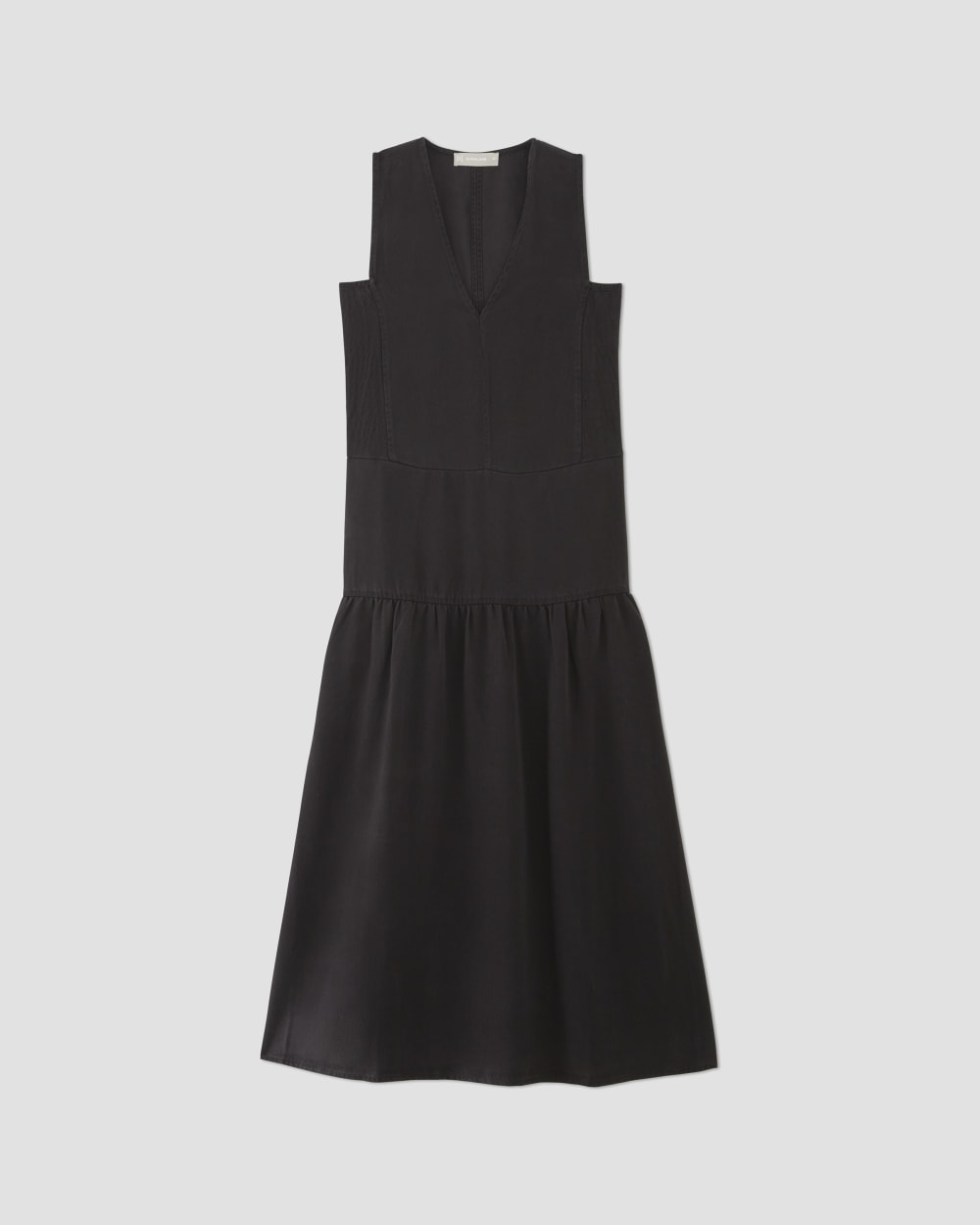 The TENCEL™ V-Neck Dress | Black - Image 2