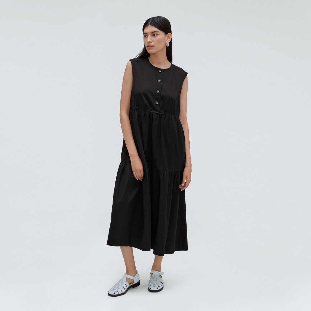 The Tiered Midi Dress | Black - Image 2