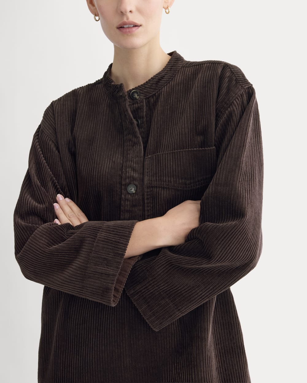 The Corduroy Mini Dress | Dark Chocolate - Image 3