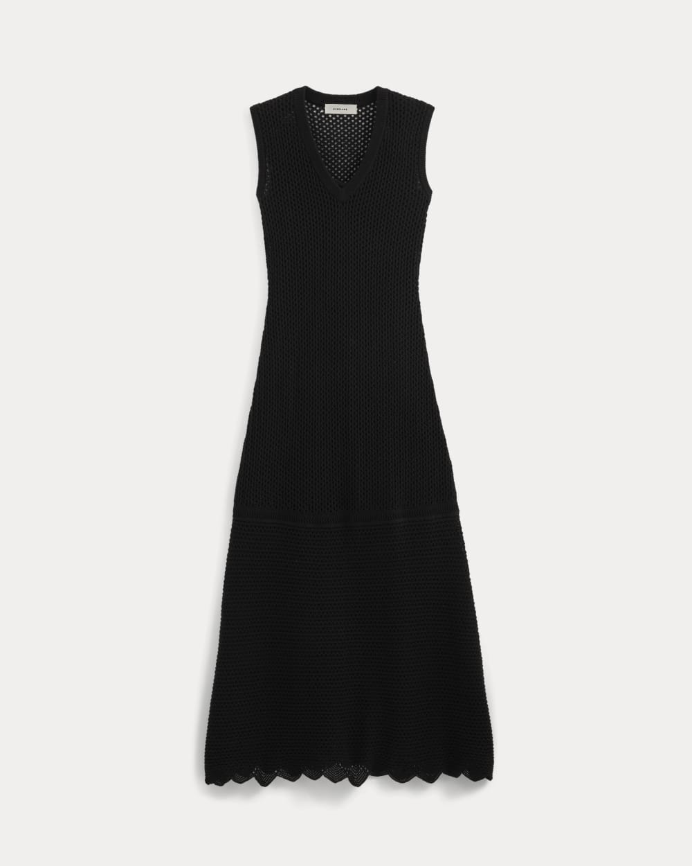 Lace Knit Maxi Sweater Dress | Black - Image 2