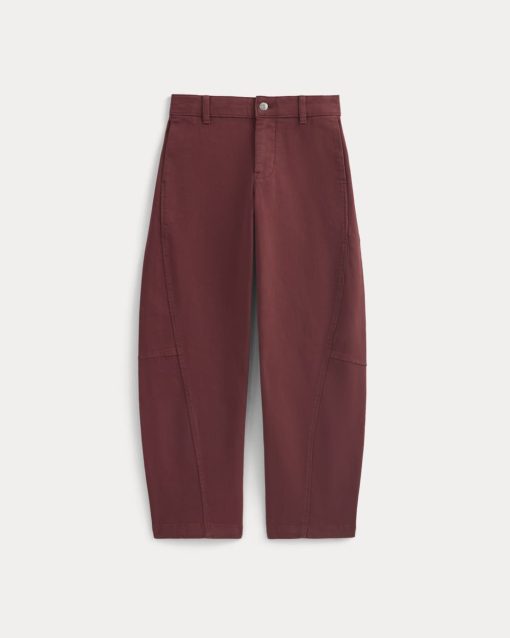 Alternative view of Twisted Seam Barrel Pant | Henna Red