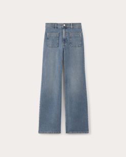 Alternative view of The '70s Wide Jean | Vintage Light Indigo