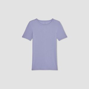 Alternative view of The Pima Micro-Rib Crew Tee | Cornflower Blue