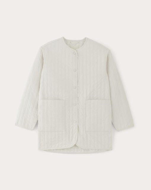 Alternative view of The Midi Quilted Liner | Bone