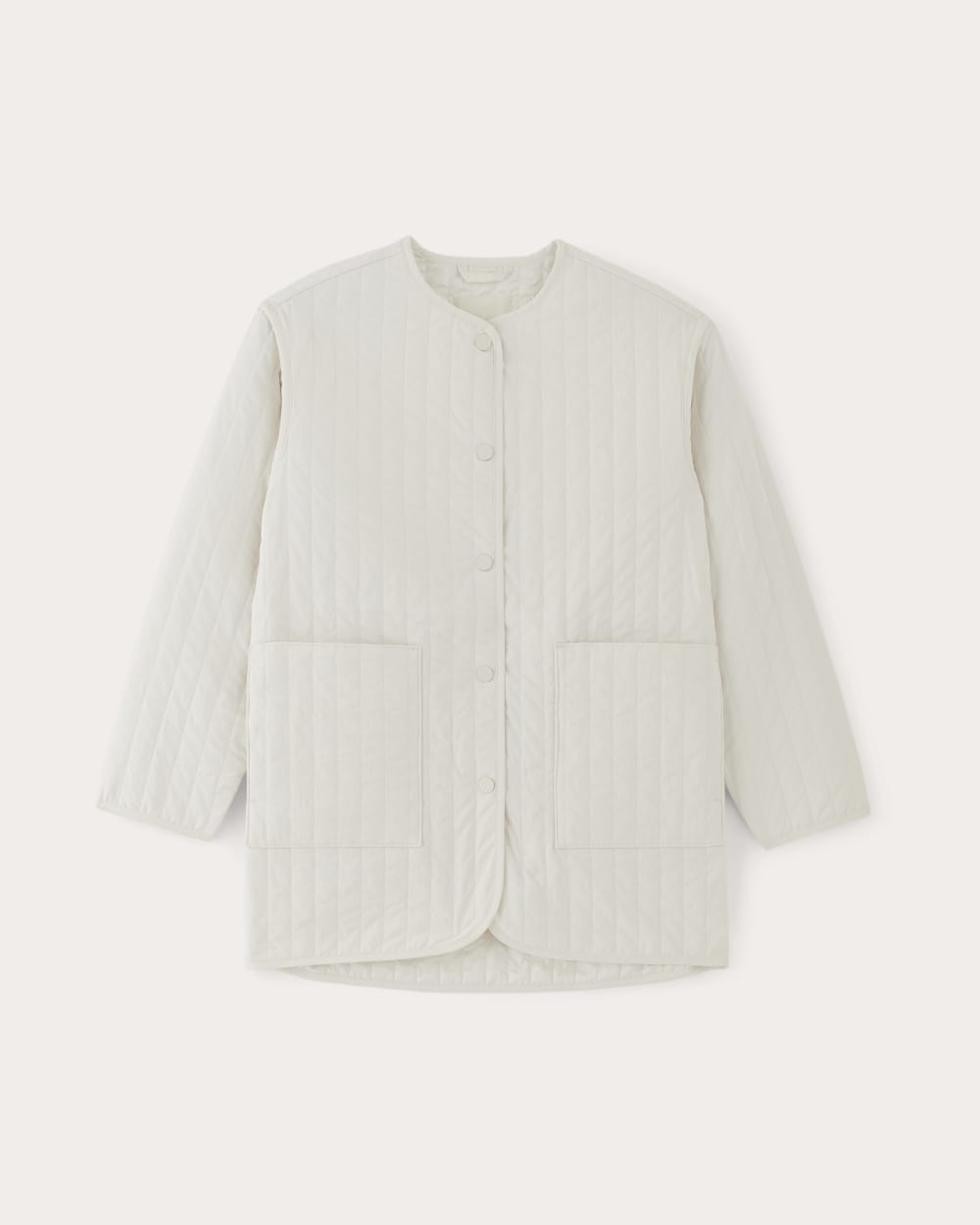 The Midi Quilted Liner | Bone - Image 2