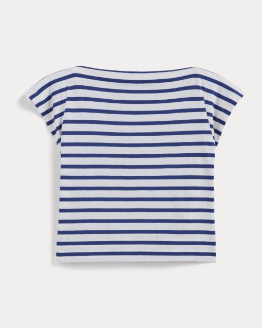 Alternative view of The Oversized Muscle Tee | Bone / Mazarine Blue