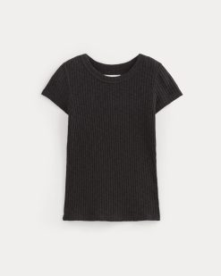Alternative view of The Cozy Rib Tee | Black