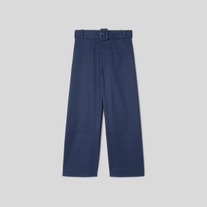 Alternative view of The Structured Cotton Belted Pant | Navy