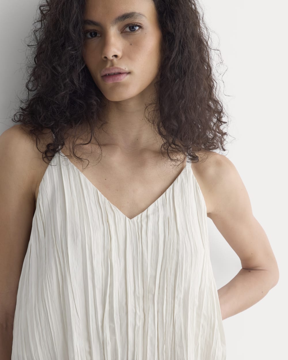 Crinkle Trapeze Tank | Birch - Image 5
