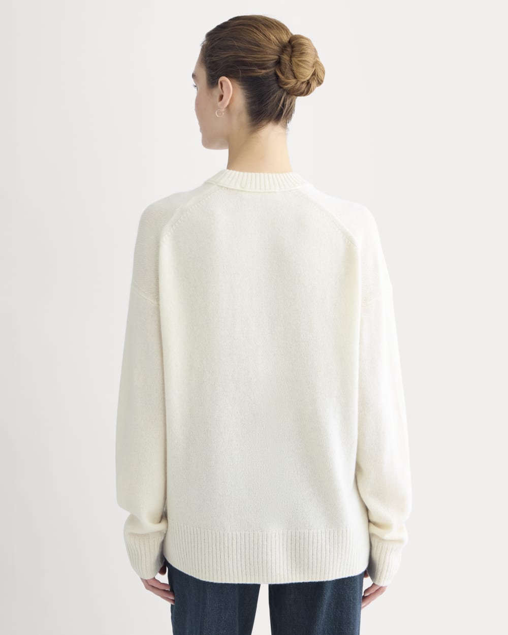 Cashmere Boyfriend Sweater | Snow - Image 7
