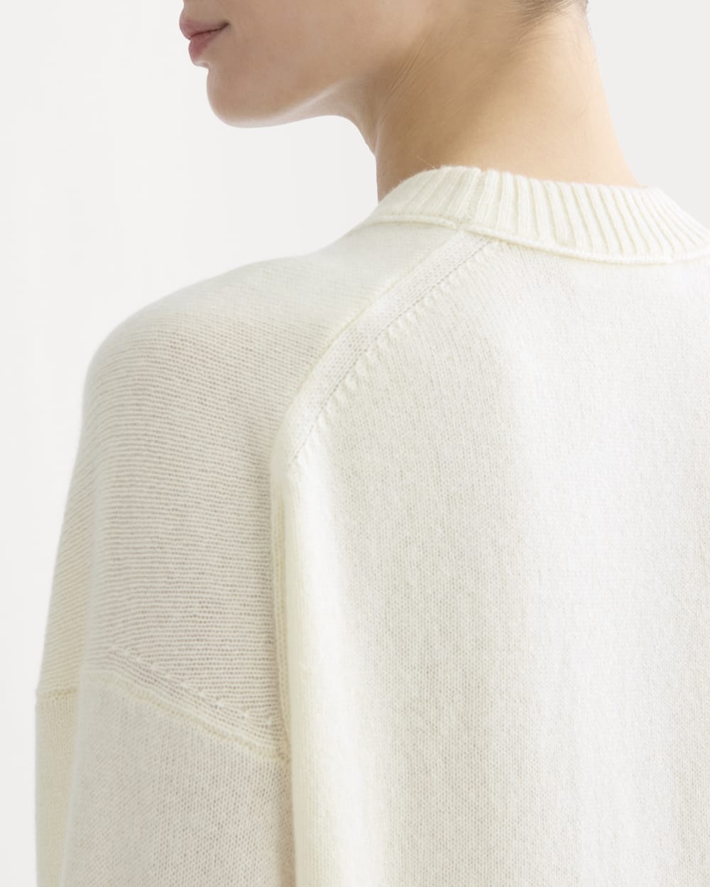Cashmere Boyfriend Sweater | Snow - Image 6