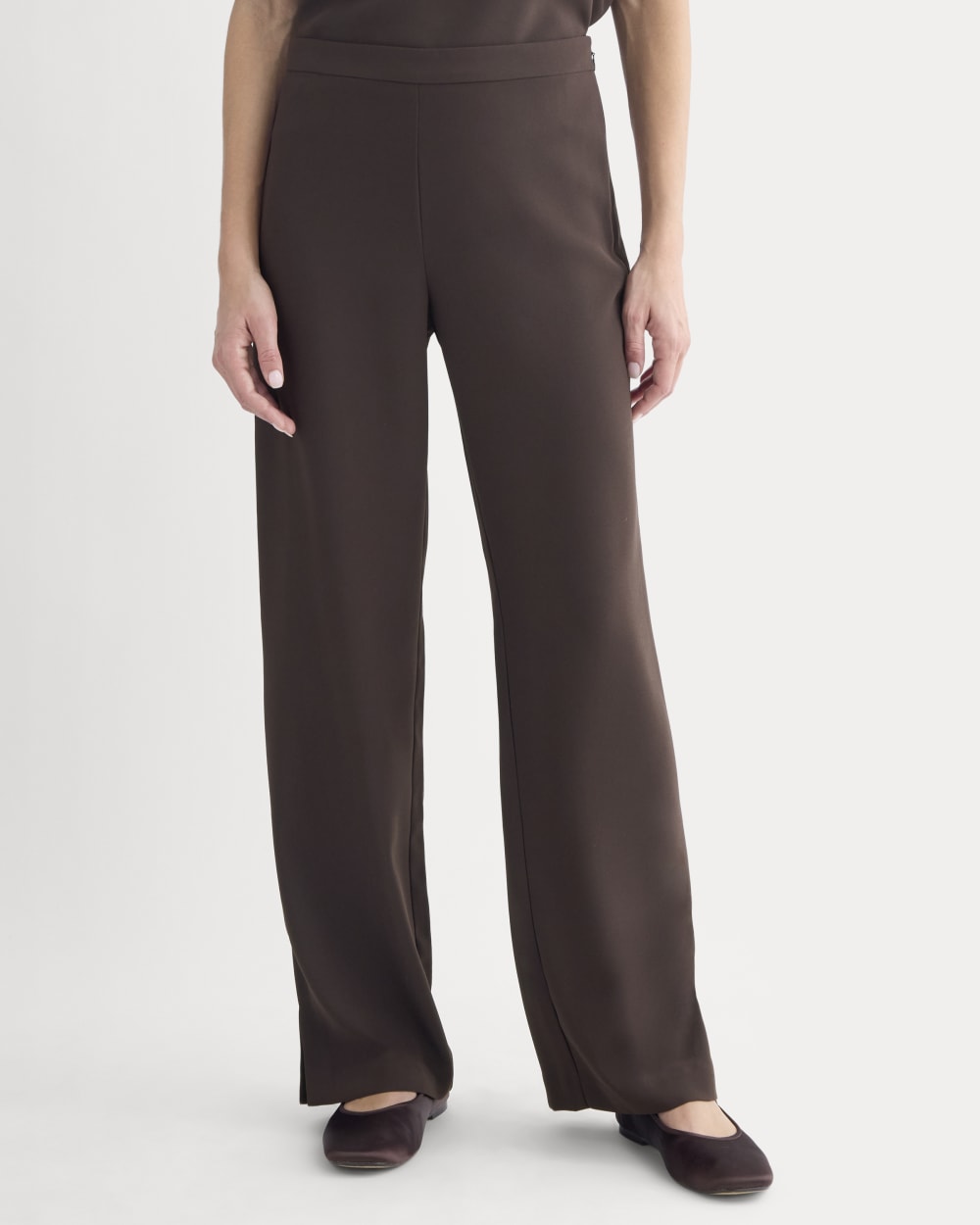 Drapey Crepe Pant | Dark Chocolate - Image 3